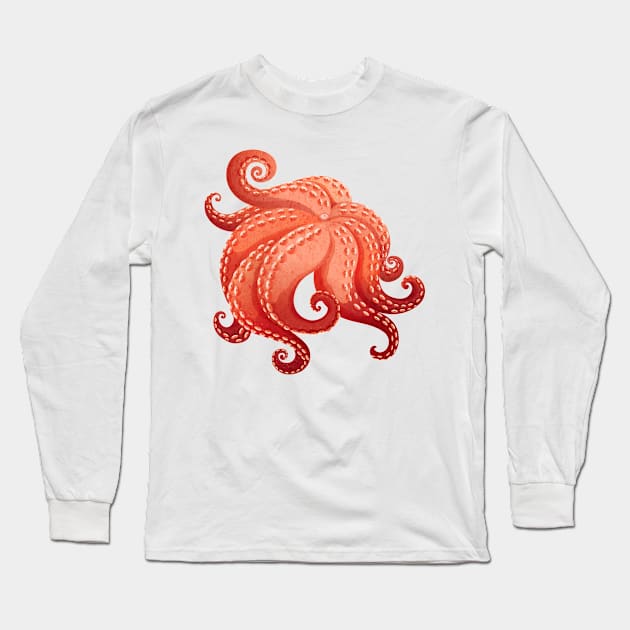 Octopus Long Sleeve T-Shirt by LineXpressions